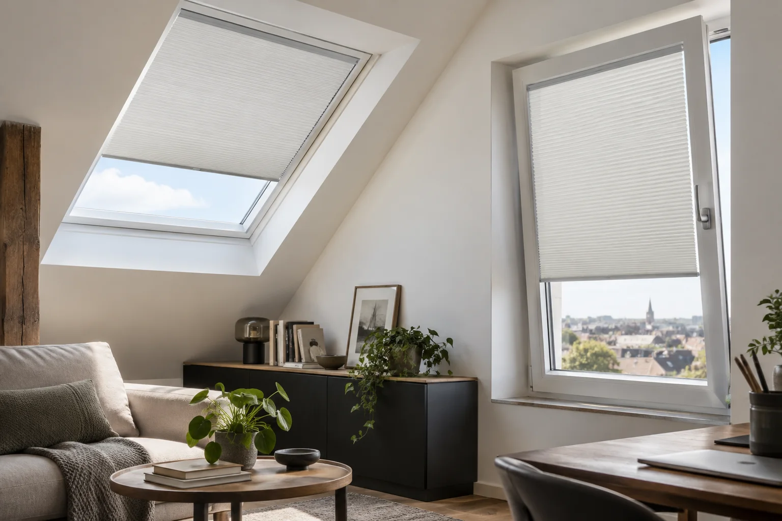 Purpose-fitted window coverings for skylight and specialty window shapes